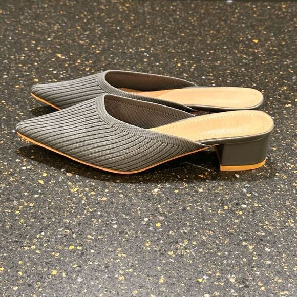 Tijn Helka Pointed Toe Mules | Grey - Picture 2 of 6